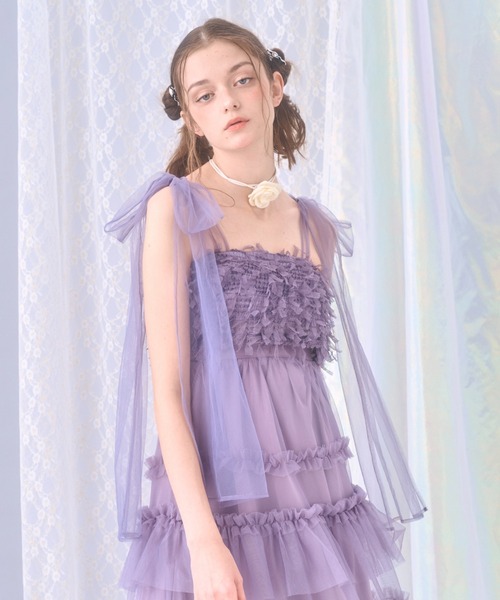 Lovilyn キャミソール リボンチュールビスチェ : ZOZOTOWN Yahoo!店