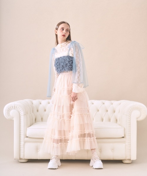 Lovilyn キャミソール リボンチュールビスチェ : ZOZOTOWN Yahoo!店