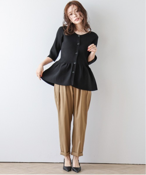 Lajour ニット セーター サマーニットペプラムトップス レディース