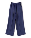 パンツ 「手洗い可能」麻混 タック ワイド パ...の詳細画像5