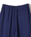 パンツ 「手洗い可能」麻混 タック ワイド パ...の詳細画像4