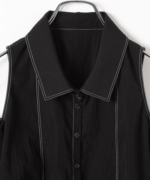 ブラウス シャツ ショルダーカットアウトノースリーブシャツ（WEB限定） レディース DSC / ショルダーカットアウトノースリーブシャツ（WEB限定