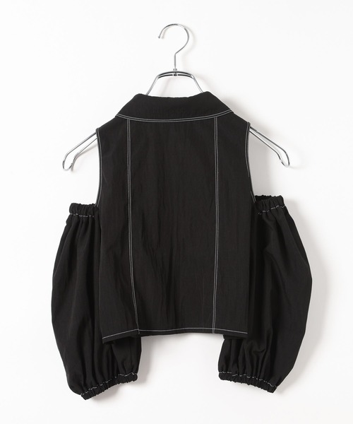 Heather ブラウス シャツ ショルダーカットブラウス（半袖