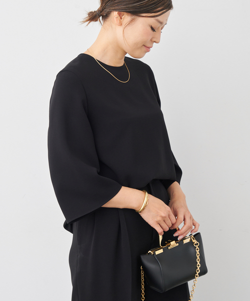 「Deuxieme Classe」 長袖カットソー - ブラック レディース Deuxieme Classe 「Deuxieme Classe」 長袖カットソー
