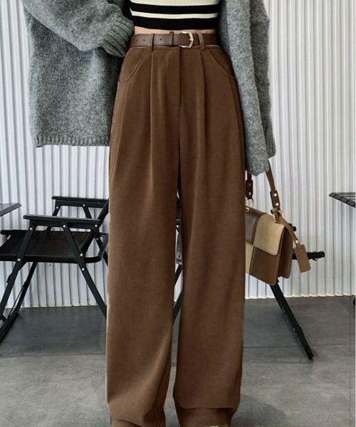 スラックス パンツ 「サイズ展開あり」 あったかいのに美脚見せ。裏