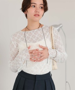 tシャツ シアーレーストップス レディース