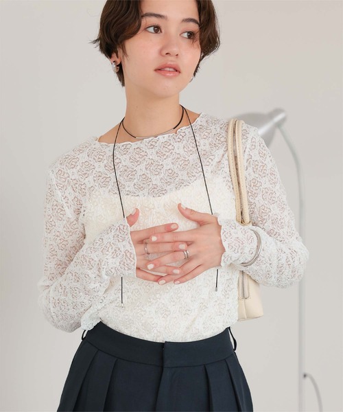 新品未使用　シアー レーストップス titivate tシャツ シアーレーストップス レディース : ZOZOTOWN