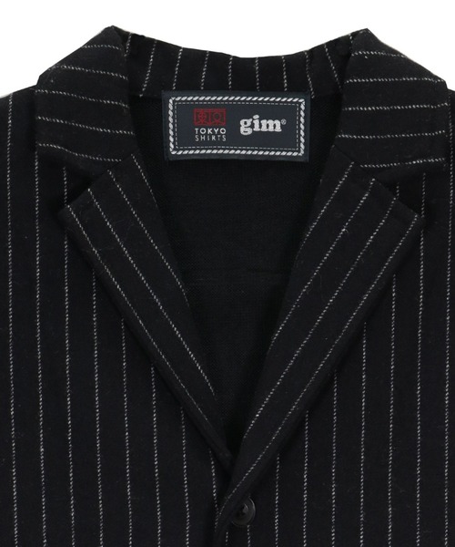 ベスト ジレ 「東京シャツ×gim(R)」前身布帛ラペルメンズニットジレ