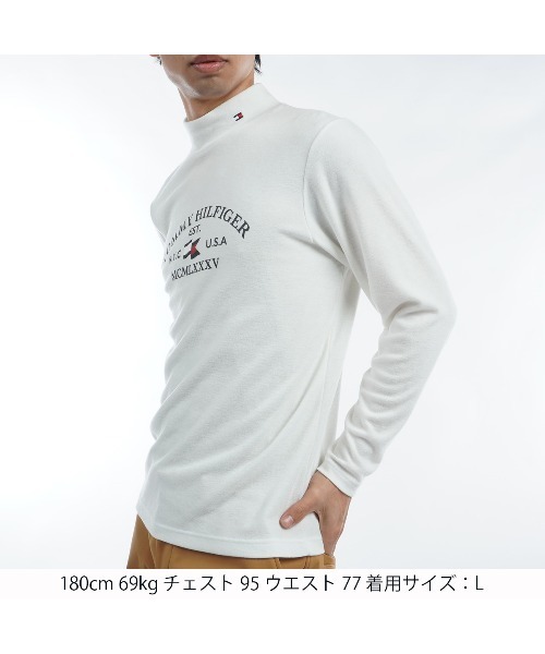 新品　トミーヒルフィガーゴルフ　ハイネックシャツ　モックネック　長袖　ホワイト トミーヒルフィガーゴルフ(TOMMY HILFIGER GOLF) ゴルフウェア 長袖