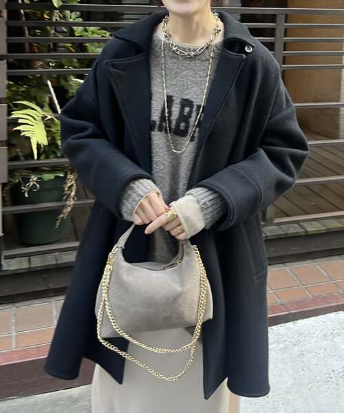 DouDou（ドゥドゥ） コート アウター 軽量ウールテントコート