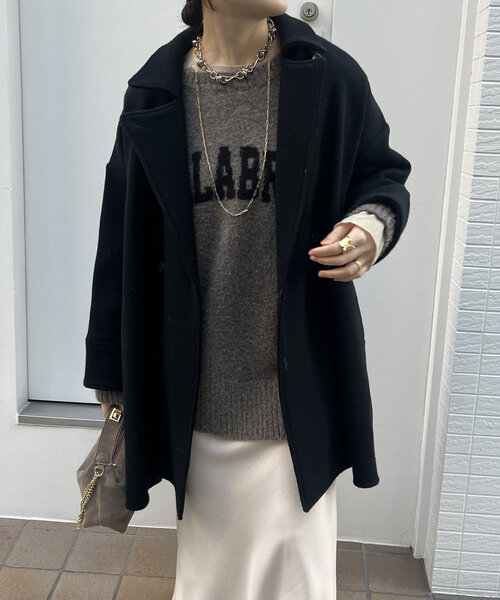 DouDou（ドゥドゥ） コート アウター 軽量ウールテントコート