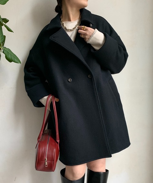 DouDou（ドゥドゥ） コート アウター 軽量ウールテントコート