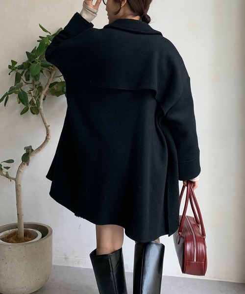 DouDou（ドゥドゥ） コート アウター 軽量ウールテントコート