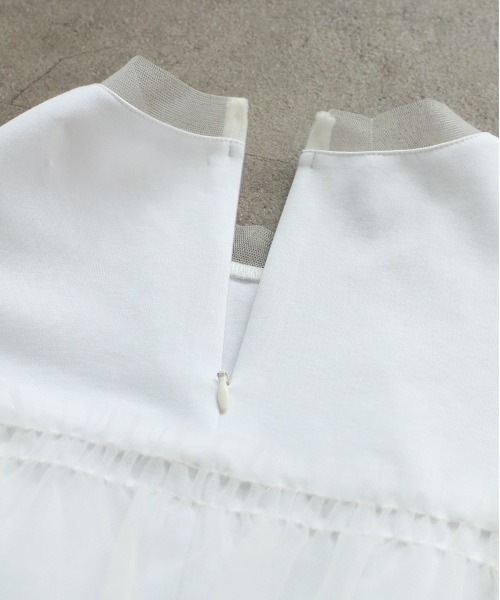 【新品・未使用】MARILYN MOON ドットチュールラッフルカットソー Marilyn Moon tシャツ ドットチュールラッフルカットソートップ