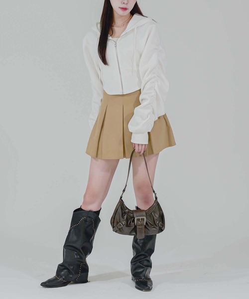 Calon mie（カロン ミー） パーカー SHORT CORSET HOODIE / ショート