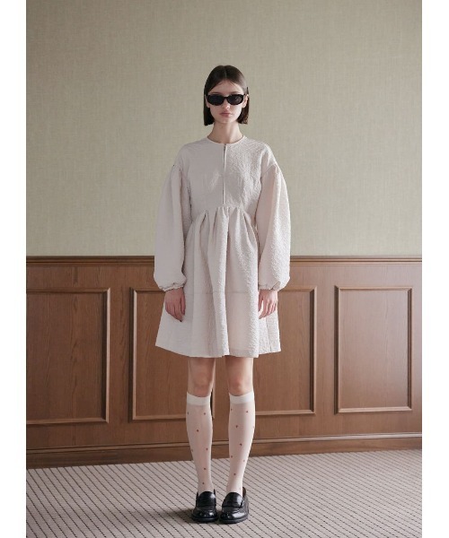 コエル] カジュアルドレス ニットドッキングミニワンピース レディース