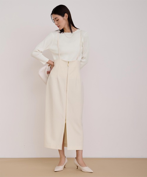 ニット セーター 前後2way ベーシックニット Y レディース ur's ニット セーター 前後2wayベーシックリブニット レディース