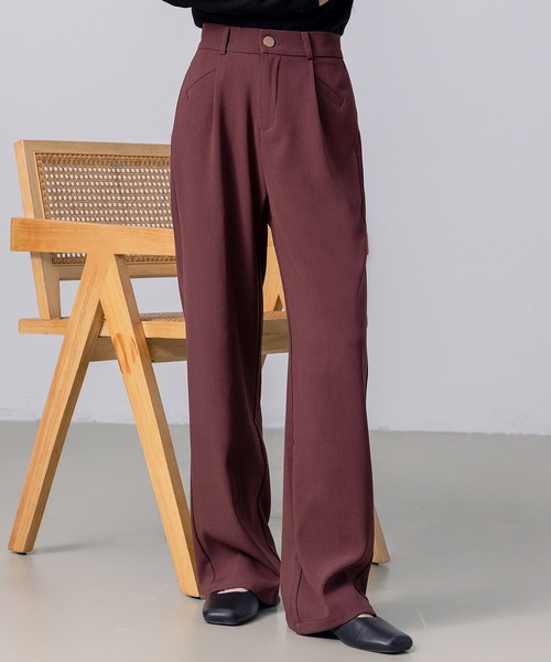 DAY CLOSET スラックス パンツ 「大きいサイズ有」すらっと脚長。美