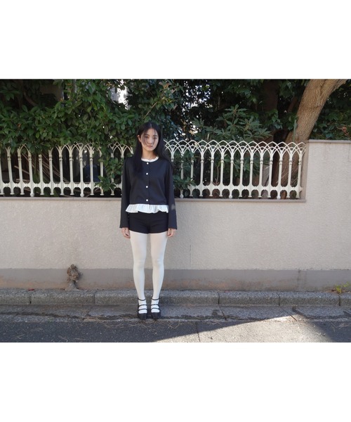 FEKETE スーツ NO COLLAR FRILL JACKET / ノーカラーフリル