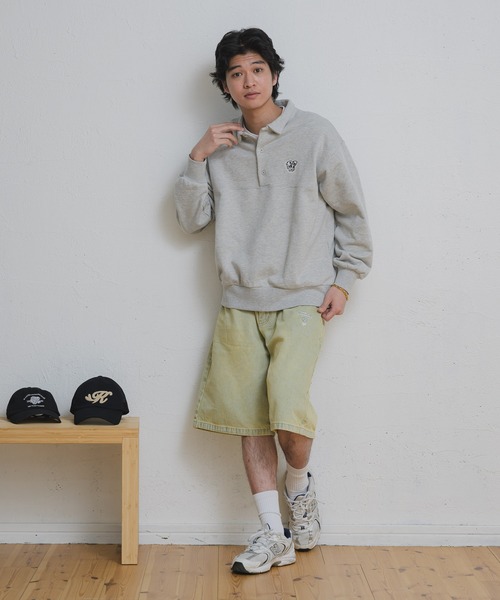 kaoyorinakami トレーナー スウェット BOY patch sweat polo