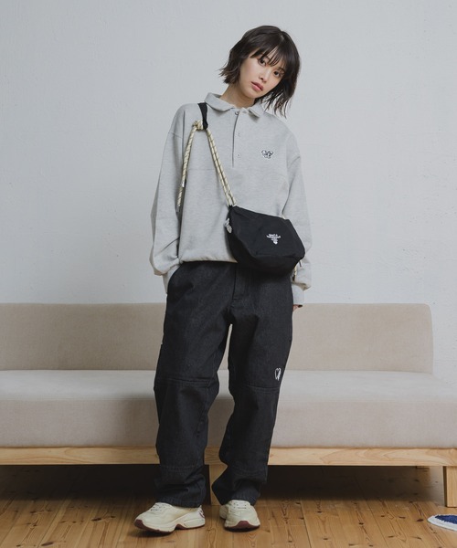 kaoyorinakami トレーナー スウェット BOY patch sweat polo shirt 