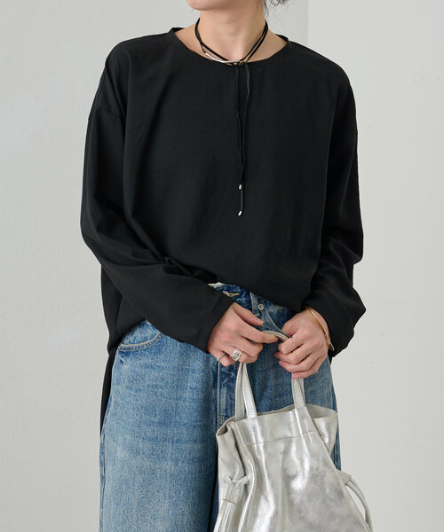 お値下げ　ストレッチシフォンTブラウス お値下げストレッチシフォンTブラウス