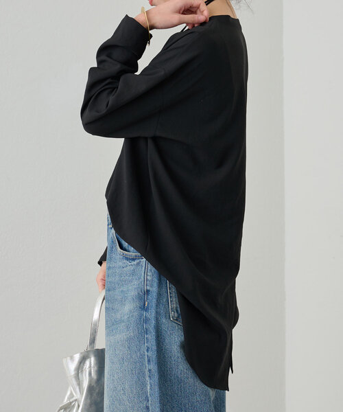 Omekashi（オメカシ） ブラウス シャツ ストレッチシフォンTブラウス