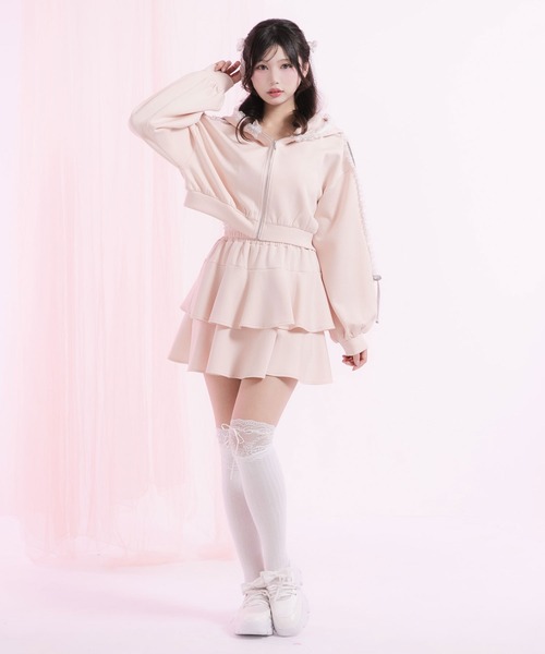 Treat Yourself フリルジャージ グレー 美品 Treat Yourself フリルジャージ グレー 美品