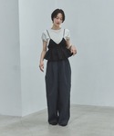 ブラウス シャツ ギャザーブラトップビスチェ ...の詳細画像2