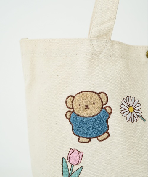 ミッフィー　刺繍トートバッグ ミッフィー miffy 刺繍トートバッグ (レッド) 推し活 オタ活