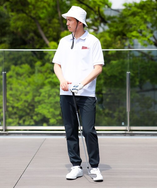 BEAMS GOLF ポロシャツ 「吸水速乾/UVカット」「MEN」ORANGE