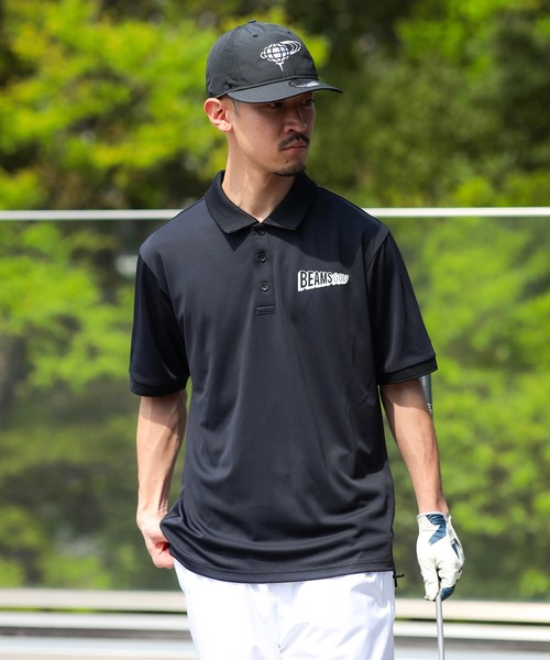 BEAMS GOLF ・ポロシャツ L BEAMS GOLF ポロシャツ 「吸水速乾/UVカット」「MEN」ORANGE