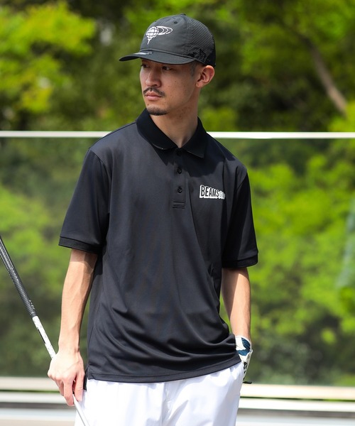 BEAMS GOLF ブラックポロシャツ BEAMS GOLF ポロシャツ 「吸水速乾/UVカット」「MEN」ORANGE