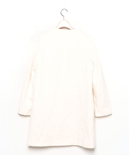 「mimi&roger」 ノーカラーコート 38 ベージュ レディース_画像2