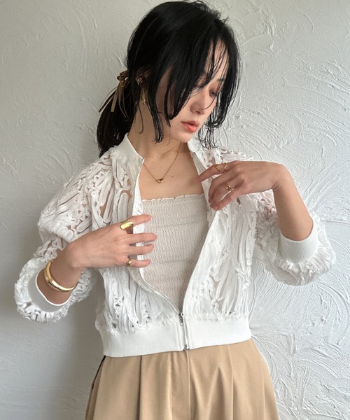 新品未使用　レースブルゾン NATURAL BEAUTY BASIC（ナチュラルビューティーベーシック） ブルゾン