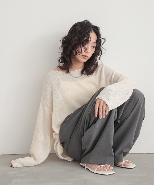 for/c ニット セーター ペーパーヤーンプルオーバー