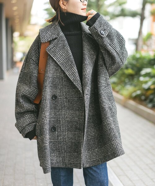 美品♪ Spick and Span ウールヘリンボンジャケット ブラウン 36 Spick＆Span（スピック アンド スパン） 「Spick & Span」 ジャケット