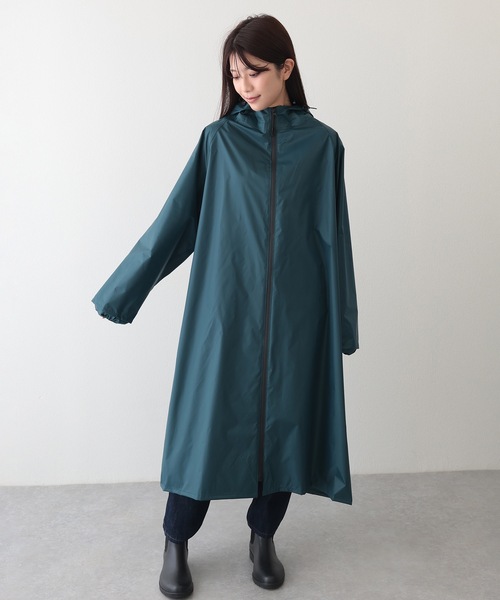 Lace Ladies レインコート カッパ ソリッドカラー フーデット