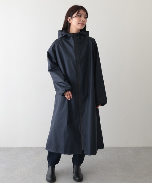 Lace Ladies レインコート カッパ ソリッドカラー フーデット