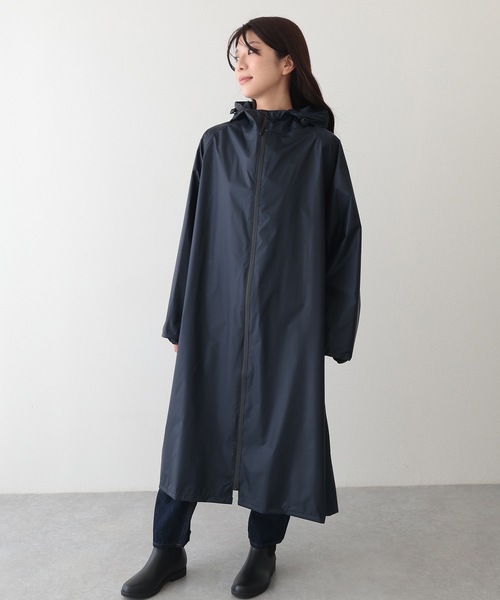 ZARA ザラ　レインコート　カッパ　雨　フード　通勤　通学　ネイビー　ロング ZARA ザラ レインコート カッパ 雨 フード 通勤 通学 ネイビー