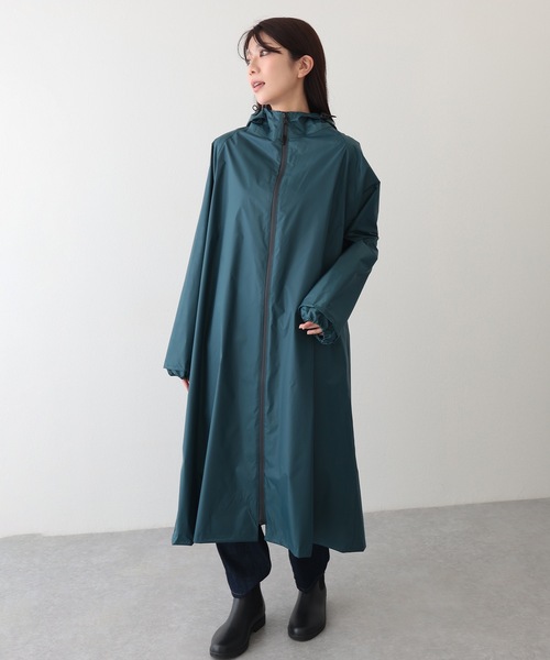 Lace Ladies レインコート カッパ ソリッドカラー フーデット