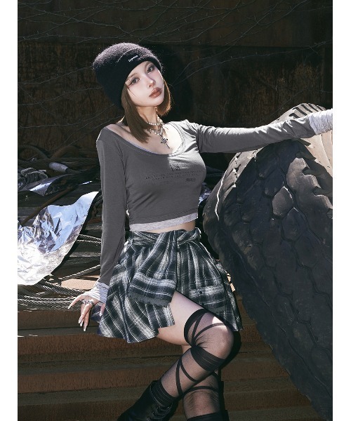Darich（ダーリッチ） tシャツ カットレイヤードトップス レディース