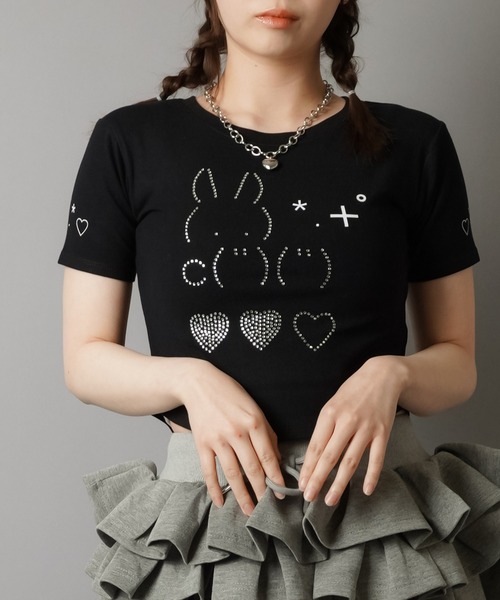 tシャツ スピンロゴフリルトップス レディース DIAVEL tシャツ ボリュームフリルトップス レディース