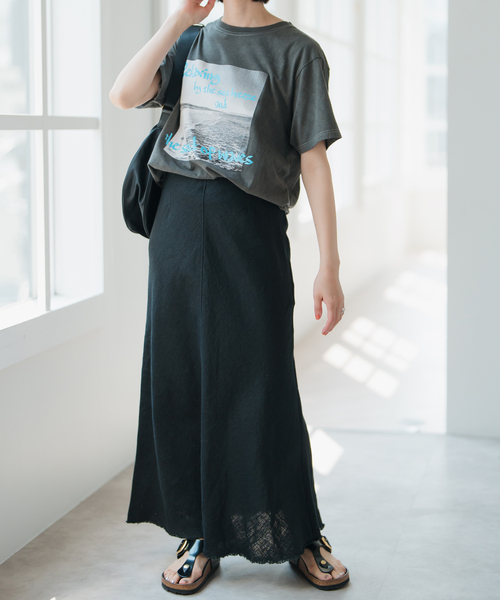Spick&Span フレアスカート グリーン Spick＆Span スカート リネンフレアスカート : ZOZOTOWN Yahoo