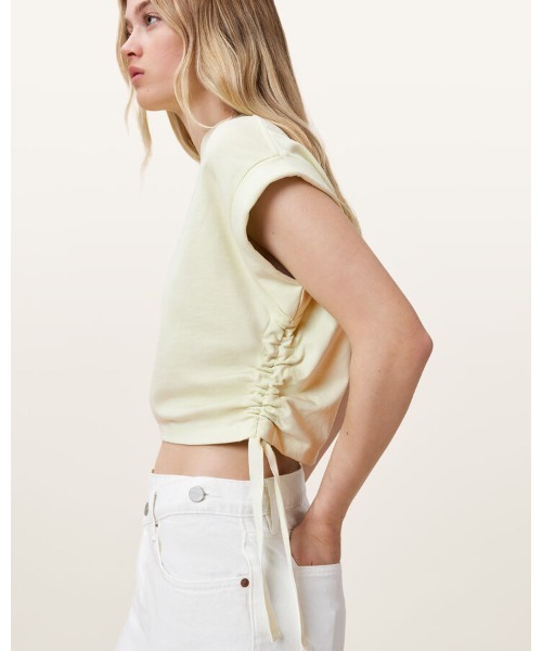 tシャツ MIRA CROPPED DRAWCORD T-SHIRT  | MIRA クロップド ドローコード Tシャツ レディース