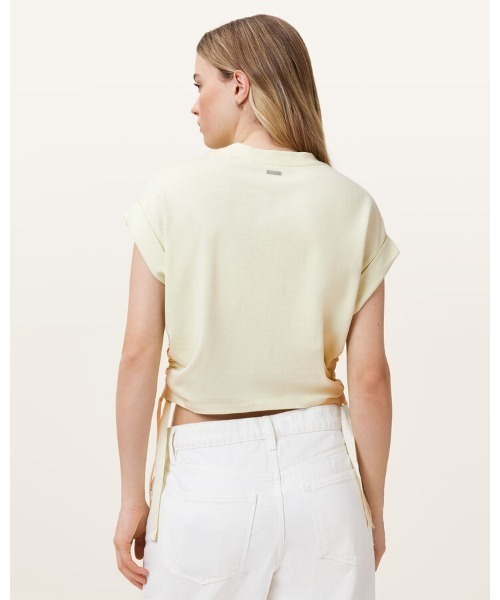 ALLSAINTS（オールセインツ） tシャツ 半袖 MIRA CROPPED DRAWCORD T