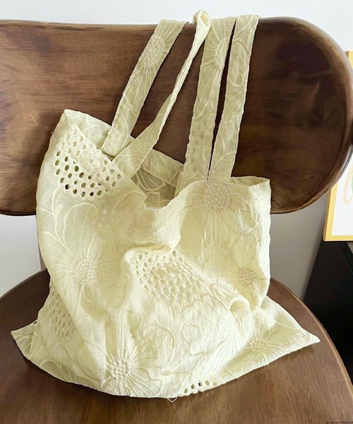 TONE SELECT GOODS トートバッグ Liaa/シアー フラワー 刺繍 トート