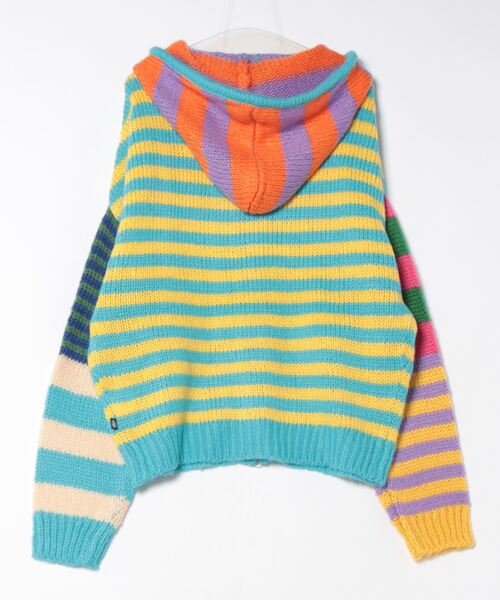 「Little sunny bite」 ニットパーカー MEDIUM オレンジ レディース_画像2