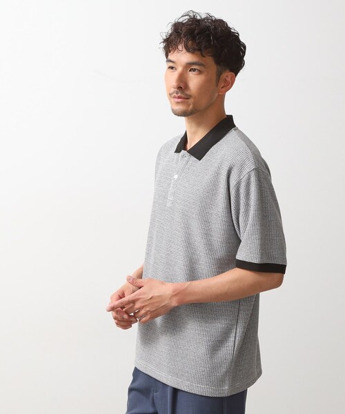 THE SHOP TK ポロシャツ ジャカードポロシャツ メンズ