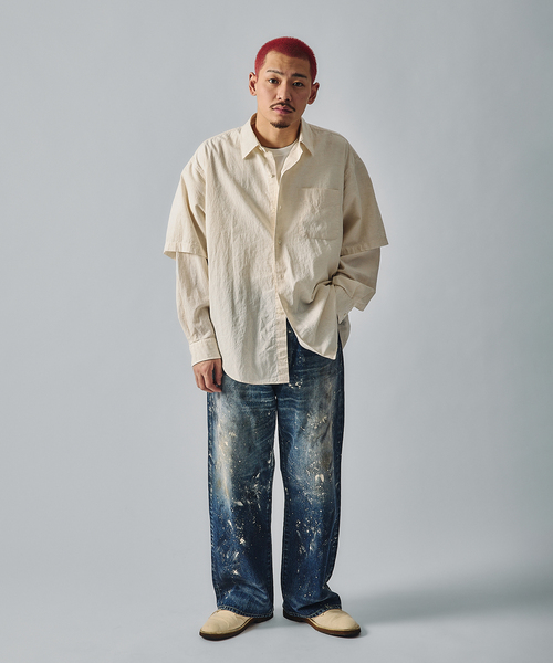 HOMESTEAD ペイント加工デニム　Sサイズ JOURNAL STANDARD｜J.S.Homestead / エイジングデニム ワイド5